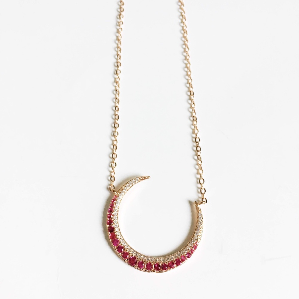 Pink Moon Necklace rose gold